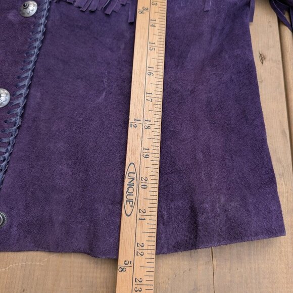 Vintage Scully Suede Leather Fringe Beaded Jacket Size Medium - Picture 6 of 12